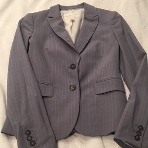 Banana Republic grayish blue pinstripe wool blazer